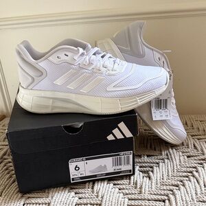 New Adidas Duramo 10 Women's Size 6 SL 2.0 White Sneaker Running Shoe HP2388